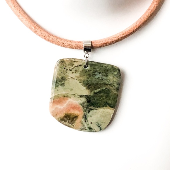 Handmade Stone Pendant Necklace - Picture 1 of 8